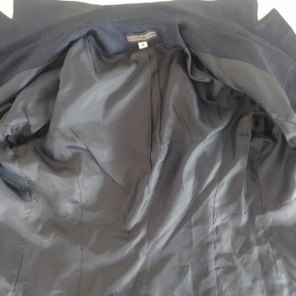 Vintage Herman Geist mod navy blue little skirt suit navy blue size 8 - Picture 11 of 16